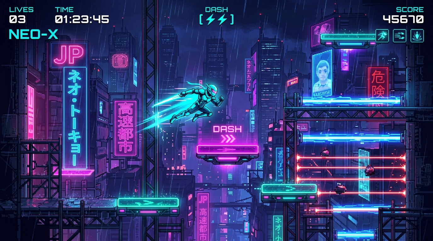 CyberNova Neon Shift 2D